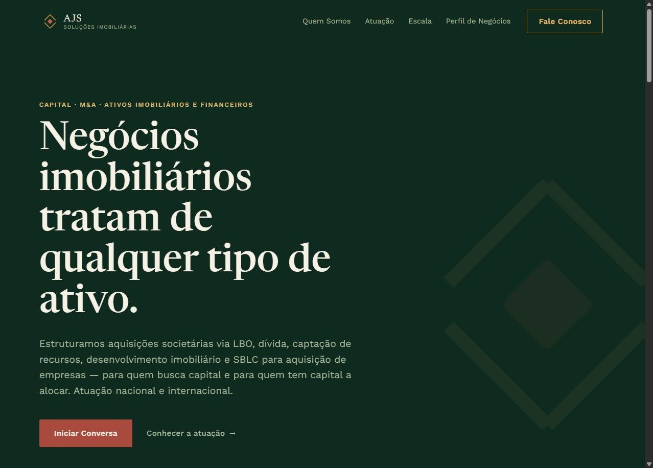 Prévia da página da AJS Soluções Imobiliárias